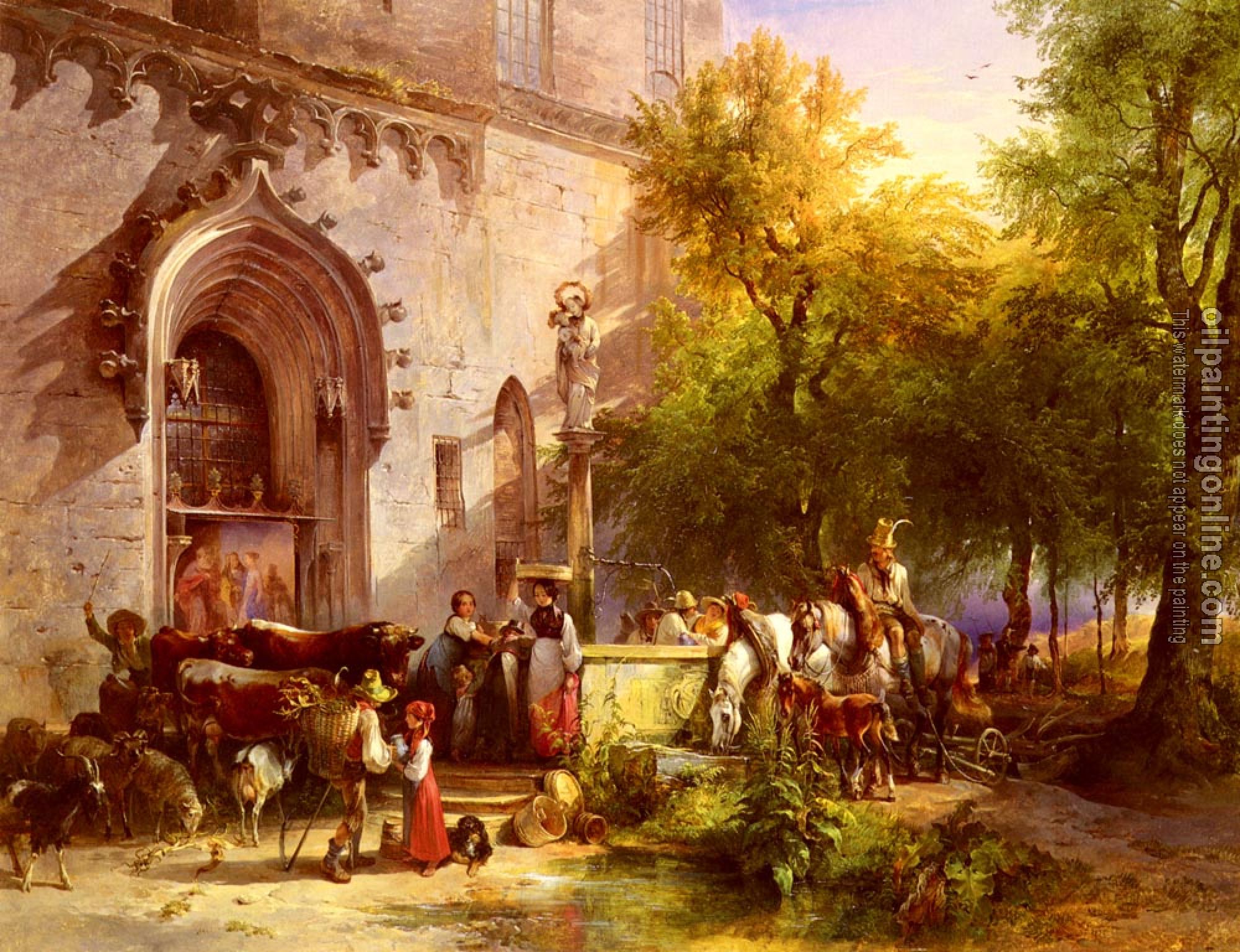 Friedrich Gauermann - Der Dorfbrunn